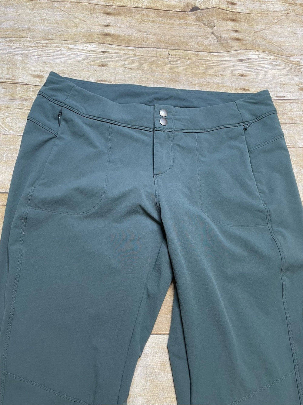 Kuhl Women’s Transcendr Teal Skinny Hiking Pants Ankle Zip Stretch - Picture 3 of 13
